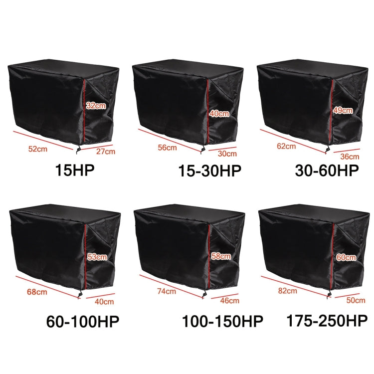 210D Oxford Cloth Boat Propeller Engine Water-resistant and Dustproof Cover, Size:62x36x49cm/30-60HP(Silver)