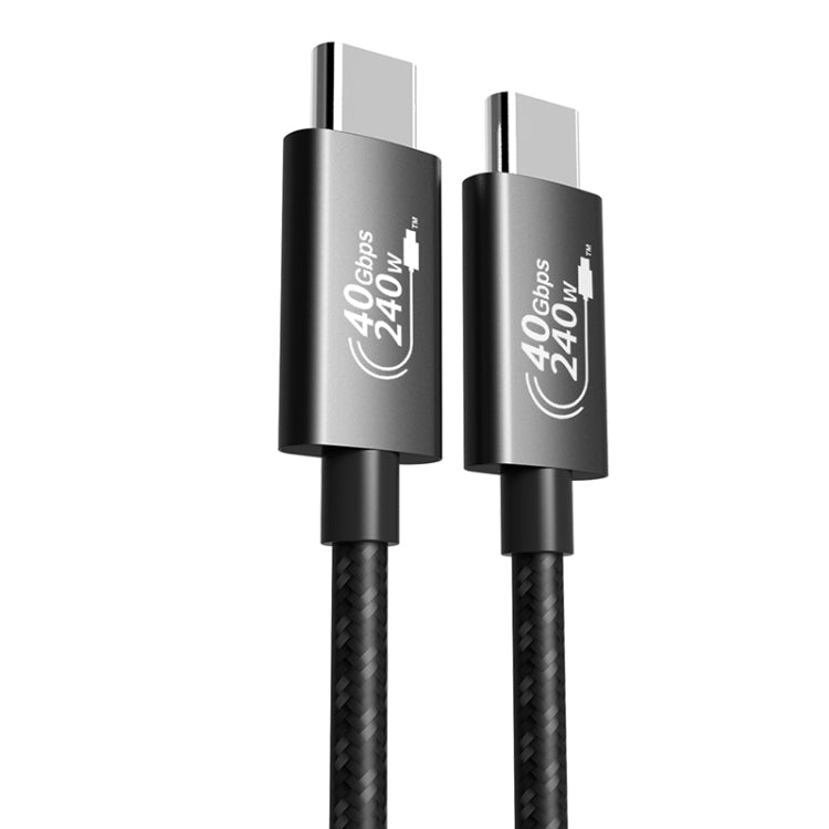 PD240W 40Gbps Dual Type-C USB4 Compatible Fast Charging Data Cable, Length:1.5m(Black) - USB-C & Type-C Cable by PMC TechLife | Online Shopping South Africa | PMC TechLife | Buy Now Pay Later Mobicred
