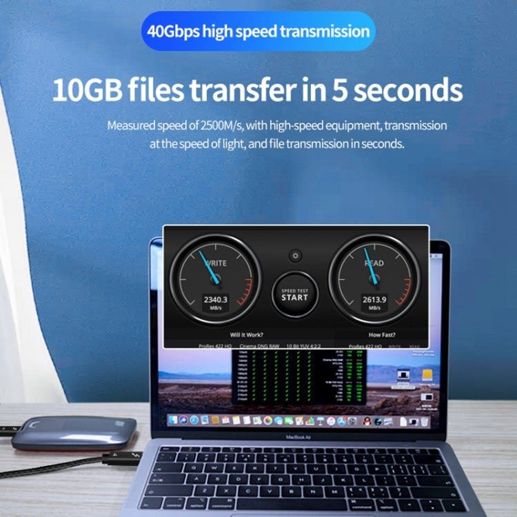 PD240W 40Gbps Dual Type-C USB4 Compatible Fast Charging Data Cable, Length:1.5m(Black) - USB-C & Type-C Cable by PMC TechLife | Online Shopping South Africa | PMC TechLife | Buy Now Pay Later Mobicred