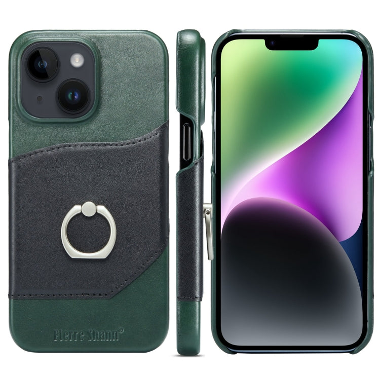 For iPhone 14 Plus Fierre Shann Oil Wax Texture Genuine Leather Back Case (Black) - iPhone 14 Plus Cases by FIERRE SHANN | Online Shopping South Africa | PMC TechLife | Buy Now Pay Later Mobicred