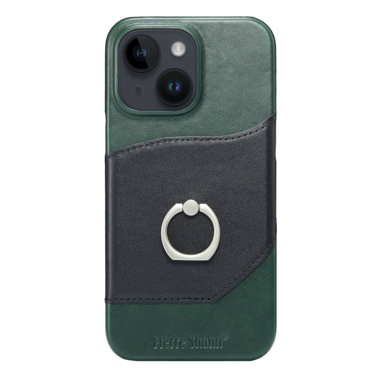 For iPhone 14 Plus Fierre Shann Oil Wax Texture Genuine Leather Back Case (Black) - iPhone 14 Plus Cases by FIERRE SHANN | Online Shopping South Africa | PMC TechLife | Buy Now Pay Later Mobicred