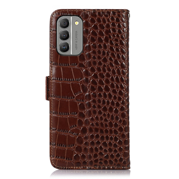 For Nokia G400 Crocodile Top Layer Cowhide Leather Phone Case(Brown) - Nokia Cases by PMC TechLife | Online Shopping South Africa | PMC TechLife | Buy Now Pay Later Mobicred