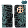For Huawei Mate 50 Pro Crocodile Top Layer Cowhide Leather Phone Case(Green) - Huawei Cases by PMC TechLife | Online Shopping South Africa | PMC TechLife | Buy Now Pay Later Mobicred