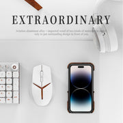 For iPhone 14 R-JUST Ironwood Generation Metal + Wood Phone Case