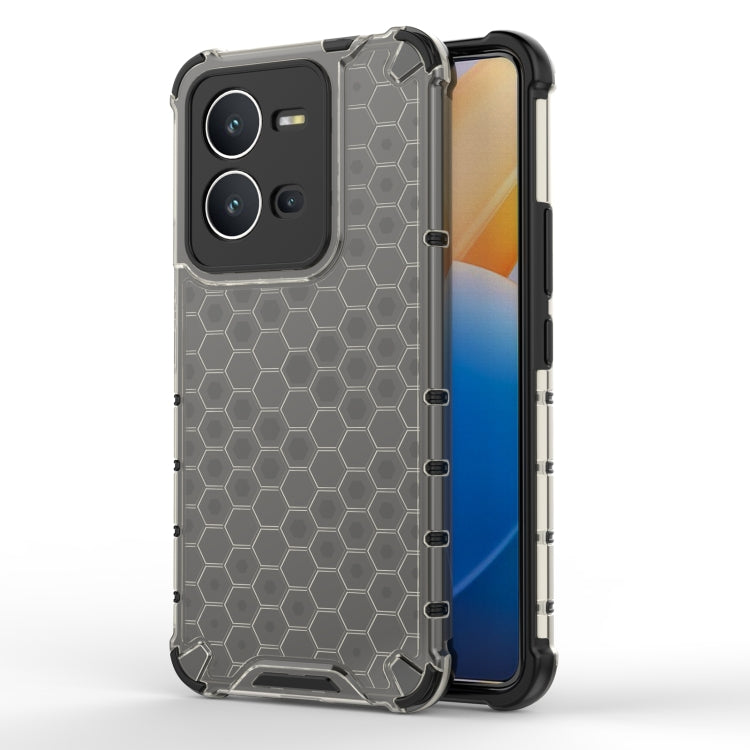 For vivo V25 5G / X80 Lite 5G Honeycomb Phone Case(Black) - vivo Cases by PMC TechLife | Online Shopping South Africa | PMC TechLife | Buy Now Pay Later Mobicred