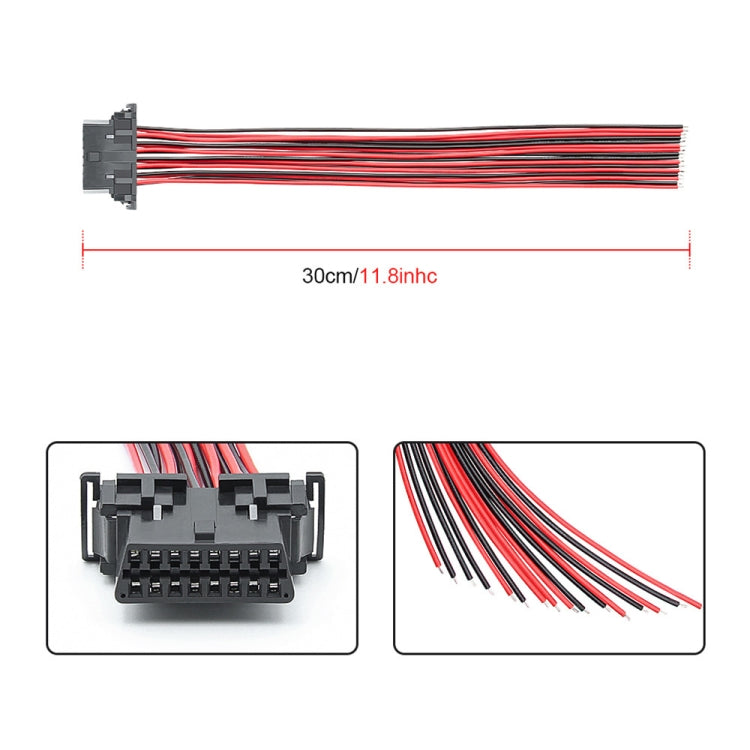 30cm 16Pin Fixed Terminal Extension Cable Female Plug for KIA - free shipping - PMC TechLife - Order now!