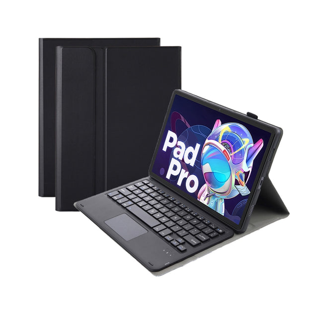 AM18-A Bluetooth Keyboard Leather Case with Touchpad For Lenovo XiaoXin Pad Pro 2022 11.2 inch(Black)