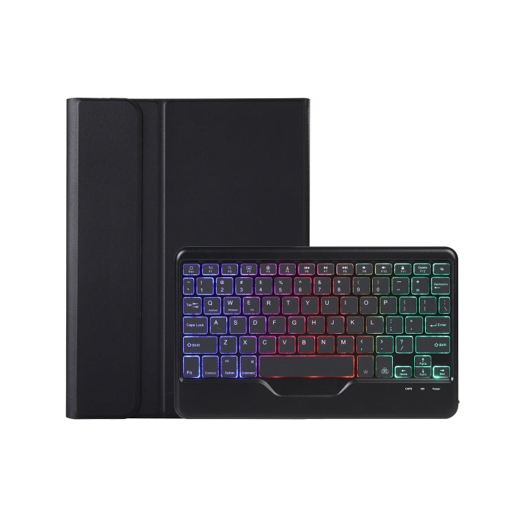 AM18-BS Tri-color Backlight Bluetooth Keyboard Leather Case For Lenovo XiaoXin Pad Pro 2022 11.2 inch(Black) - Lenovo Keyboard by PMC TechLife | Online Shopping South Africa | PMC TechLife | Buy Now Pay Later Mobicred