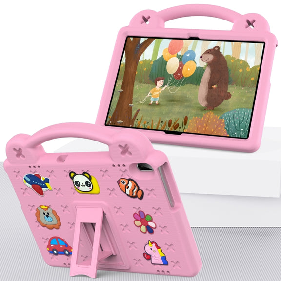 For Lenovo Tab M10 X605 / X505 / Tab P10 X705 Handle Kickstand Children EVA Shockproof Tablet Case(Pink)