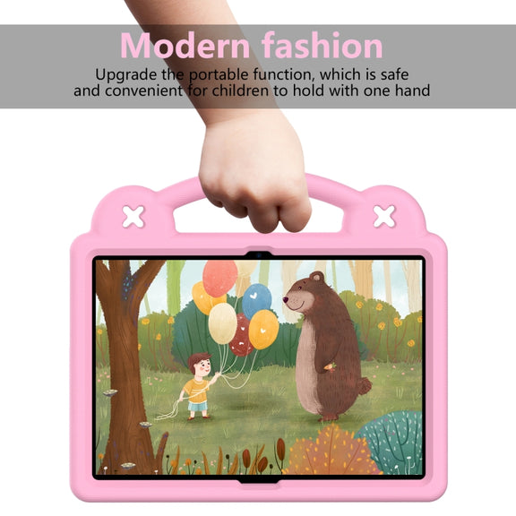 For Lenovo Tab M10 X605 / X505 / Tab P10 X705 Handle Kickstand Children EVA Shockproof Tablet Case(Pink)