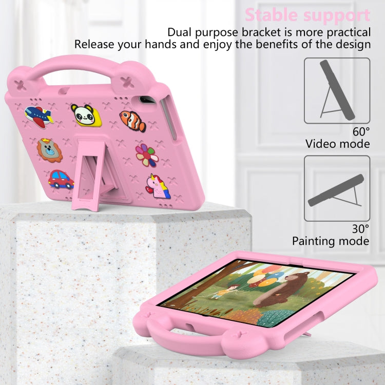 For Lenovo Tab M10 X605 / X505 / Tab P10 X705 Handle Kickstand Children EVA Shockproof Tablet Case(Pink)