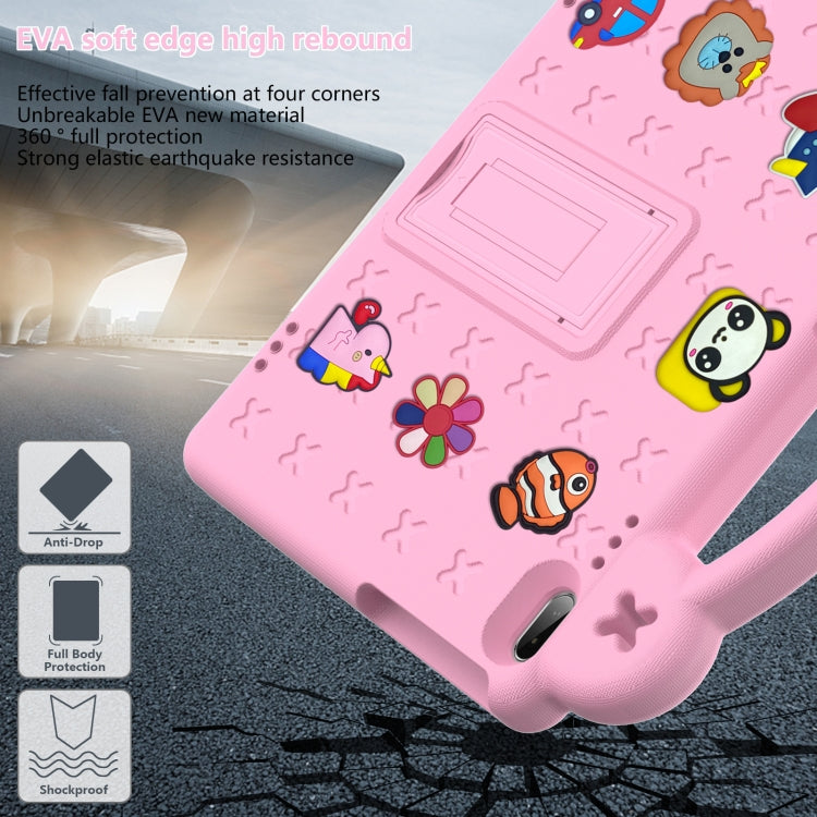 For Lenovo Tab M10 X605 / X505 / Tab P10 X705 Handle Kickstand Children EVA Shockproof Tablet Case(Pink)