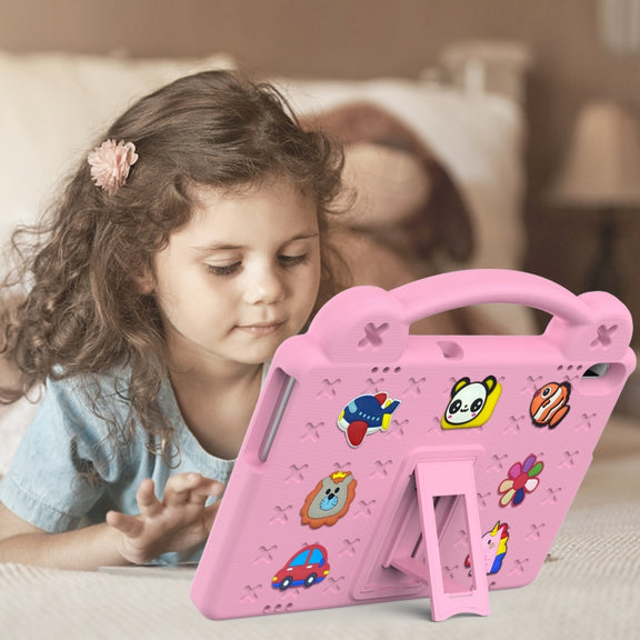 For Lenovo Tab M10 X605 / X505 / Tab P10 X705 Handle Kickstand Children EVA Shockproof Tablet Case(Pink)