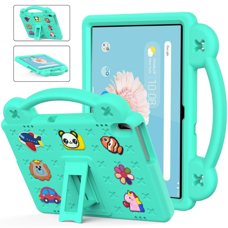 For Lenovo Tab M10 X605 / X505 / Tab P10 X705 Handle Kickstand Children EVA Shockproof Tablet Case(Mint Green) - Lenovo by PMC TechLife | Online Shopping South Africa | PMC TechLife | Buy Now Pay Later Mobicred