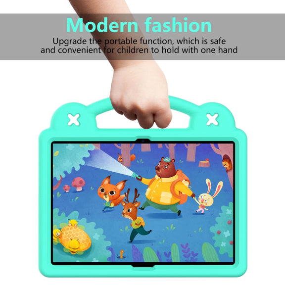For Lenovo Tab M10 X605 / X505 / Tab P10 X705 Handle Kickstand Children EVA Shockproof Tablet Case(Mint Green)