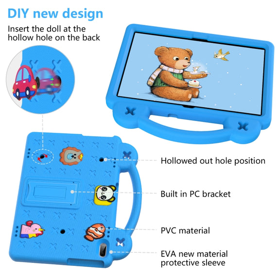 For Lenovo Tab M10 X605 / X505 / Tab P10 X705 Handle Kickstand Children EVA Shockproof Tablet Case(Sky Blue)