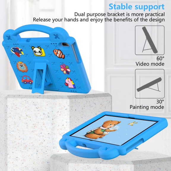 For Lenovo Tab M10 X605 / X505 / Tab P10 X705 Handle Kickstand Children EVA Shockproof Tablet Case(Sky Blue)