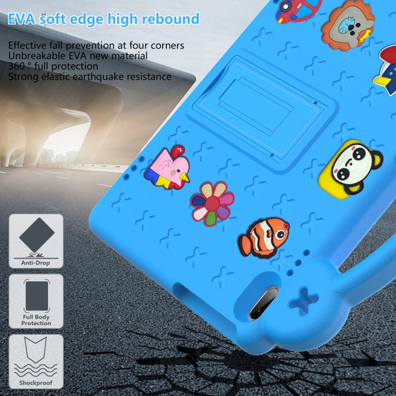 For Lenovo Tab M10 X605 / X505 / Tab P10 X705 Handle Kickstand Children EVA Shockproof Tablet Case(Sky Blue)