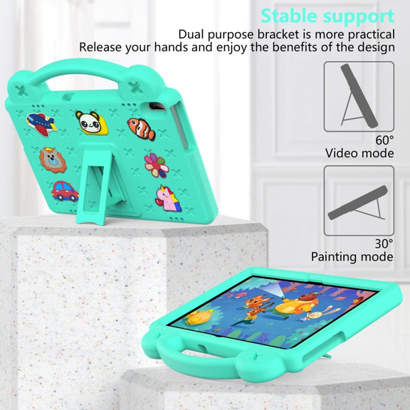For Huawei MediaPad T5 10.1 Handle Kickstand Children EVA Shockproof Tablet Case(Mint Green)