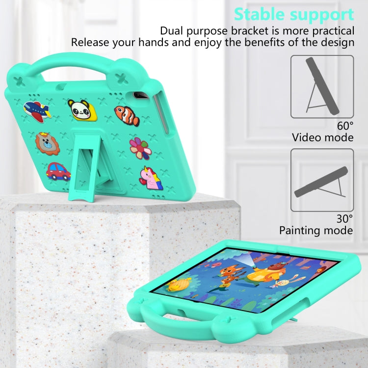 For Huawei MediaPad T5 10.1 Handle Kickstand Children EVA Shockproof Tablet Case(Mint Green)