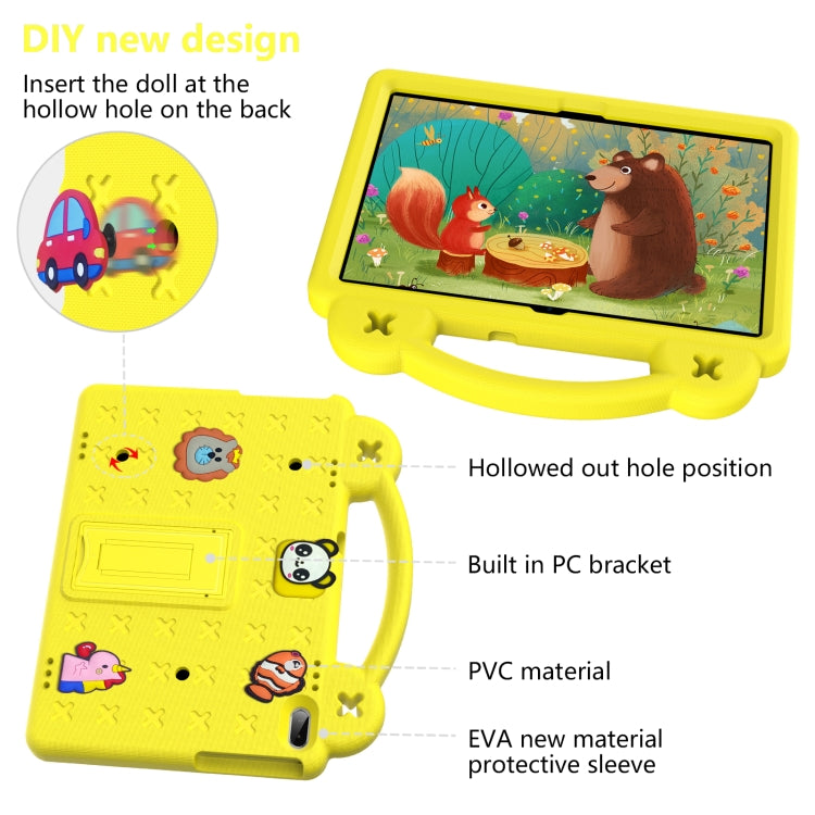 For Huawei MediaPad T5 10.1 Handle Kickstand Children EVA Shockproof Tablet Case(Yellow) - Huawei by PMC TechLife | Online Shopping South Africa | PMC TechLife | Buy Now Pay Later Mobicred