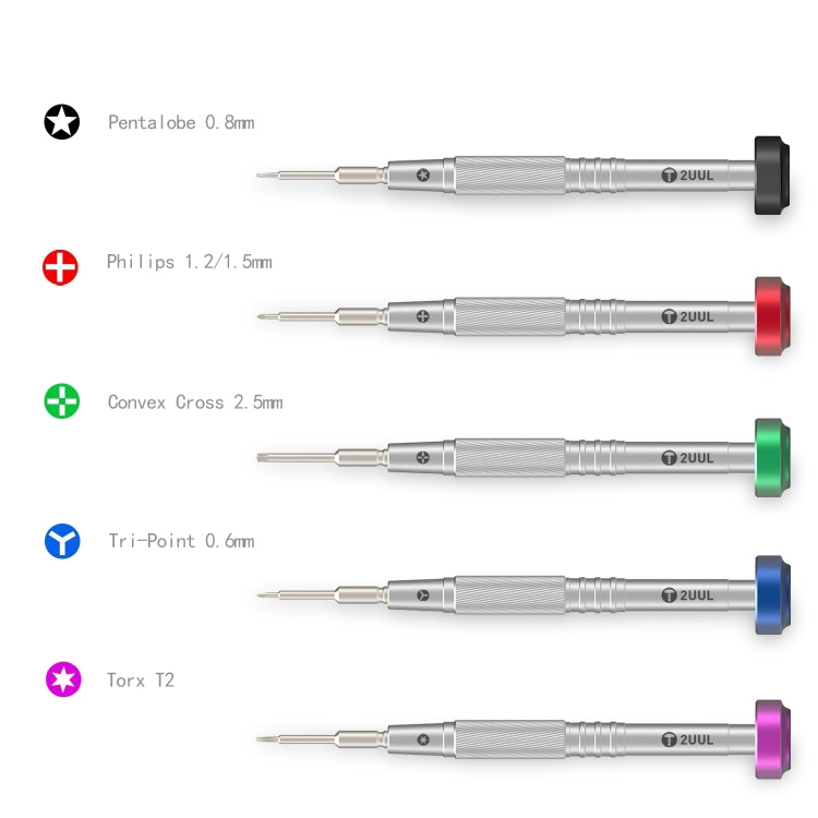 2UUL Convex Cross 2.5mm Colorful Flyshaft Screwdriver - Screwdriver by 2UUL | Online Shopping South Africa | PMC TechLife | Buy Now Pay Later Mobicred