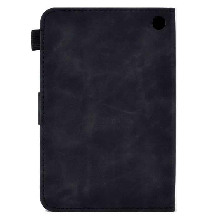 For Amazon Kindle Fire 7 2022 Embossed Smile Flip Tablet Leather Case(Black)
