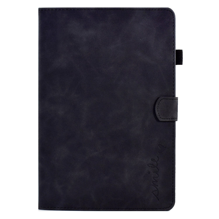 For Amazon Kindle Fire HD 8 2022 / 2020 Embossed Smile Flip Tablet Leather Case(Black)