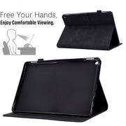 For Amazon Kindle Fire HD 8 2022 / 2020 Embossed Smile Flip Tablet Leather Case(Black)