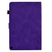 For Amazon Kindle Fire HD 8 2022 / 2020 Embossed Smile Flip Tablet Leather Case(Purple)