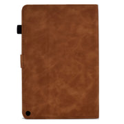 For Amazon Kindle Fire HD 8 2022 / 2020 Embossed Smile Flip Tablet Leather Case(Brown)