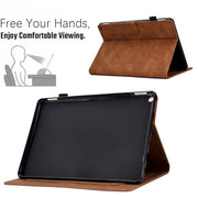 For Amazon Kindle Fire HD 8 2022 / 2020 Embossed Smile Flip Tablet Leather Case(Brown)