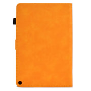 For Amazon Kindle Fire HD 8 2022 / 2020 Embossed Smile Flip Tablet Leather Case(Khaki)