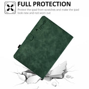 For Amazon Kindle Fire HD 10 2021 Embossed Smile Flip Tablet Leather Case(Green)