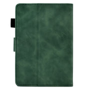 For Amazon Kindle Paperwhite 4/3/2/1 Embossed Smile Flip Tablet Leather Case(Green)
