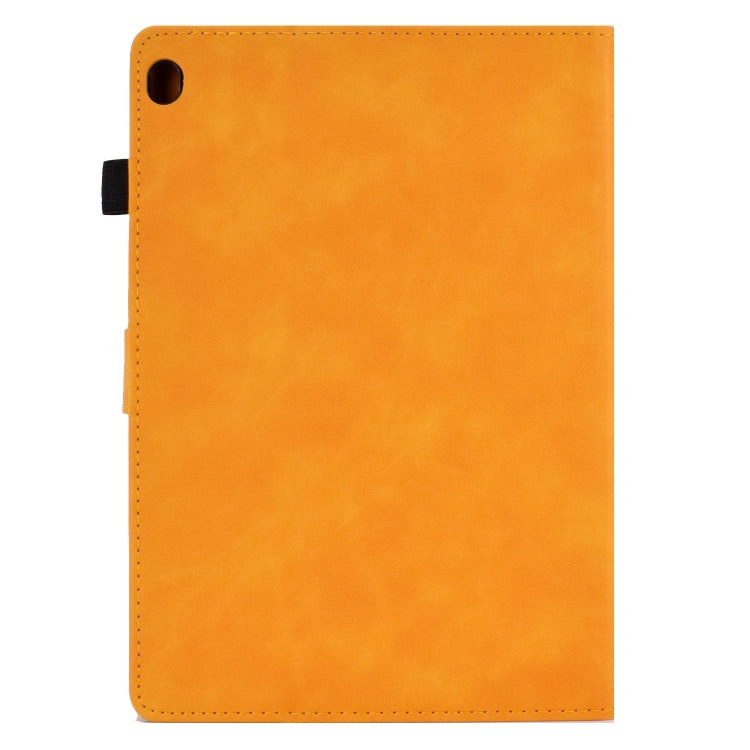 For Lenovo Tab M10 Embossed Smile Flip Tablet Leather Case(Khaki) - Lenovo by PMC TechLife | Online Shopping South Africa | PMC TechLife | Buy Now Pay Later Mobicred