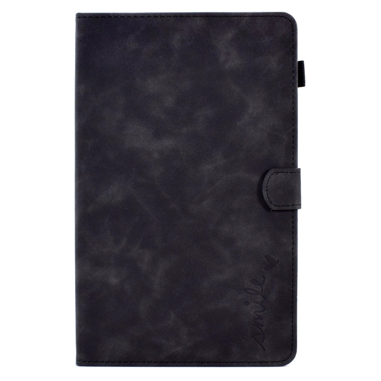 For Lenovo Tab M10 HD Gen 2 Embossed Smile Flip Tablet Leather Case(Black) - Lenovo by PMC TechLife | Online Shopping South Africa | PMC TechLife | Buy Now Pay Later Mobicred