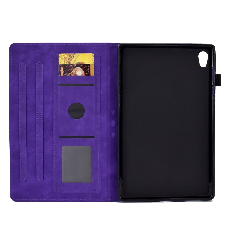 For Lenovo Tab M10 HD Gen 2 Embossed Smile Flip Tablet Leather Case(Purple) - Lenovo by PMC TechLife | Online Shopping South Africa | PMC TechLife | Buy Now Pay Later Mobicred