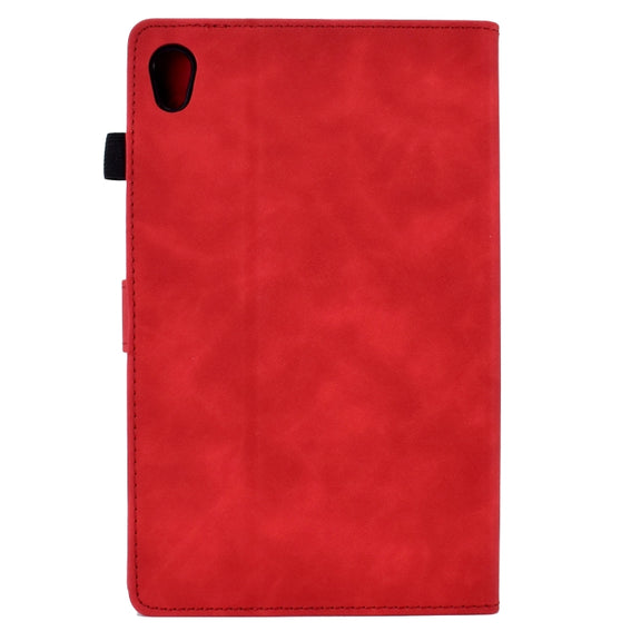 For Lenovo Tab M10 HD Gen 2 Embossed Smile Flip Tablet Leather Case(Red)