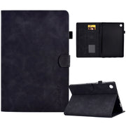 For Lenovo Tab M10 3rd Gen Embossed Smile Flip Tablet Leather Case(Black)