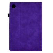For Lenovo Tab M10 3rd Gen Embossed Smile Flip Tablet Leather Case(Purple)