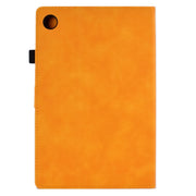 For Lenovo Tab M10 Plus 3rd Gen 10.6 inch Embossed Smile Flip Tablet Leather Case(Khaki)