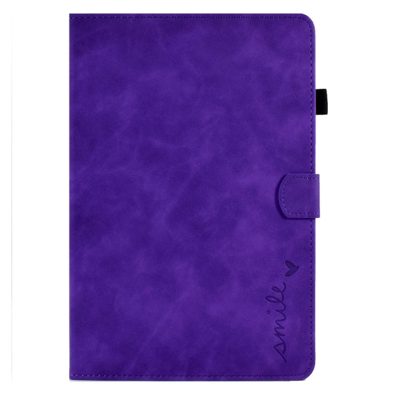 For Huawei MatePad T 10 / T 10s / Honor Pad 6 / X6 Embossed Smile Flip Tablet Leather Case(Purple)