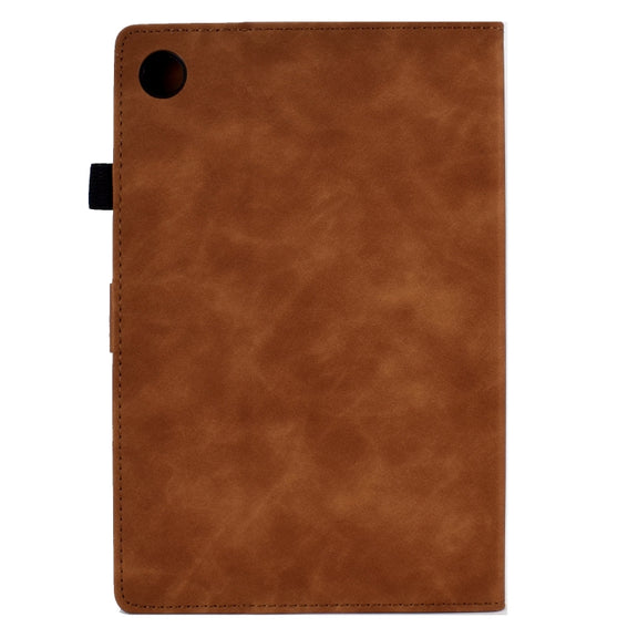 For Huawei MatePad T 10 / T 10s / Honor Pad 6 / X6 Embossed Smile Flip Tablet Leather Case(Brown)