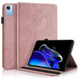 For OPPO Realme Pad X Life Tree Series Horizontal Flip Leather Tablet Case(Rose Gold) - Realme by PMC TechLife | Online Shopping South Africa | PMC TechLife | Buy Now Pay Later Mobicred