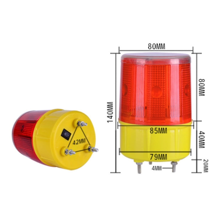 Night Solar Safety Warning Flash Light, Specification:01 Screw Fixed(Blue)