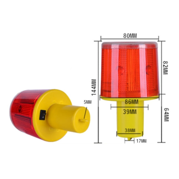 Night Solar Safety Warning Flash Light, Specification:05 Thick Sticks Tied or Inserted(White)