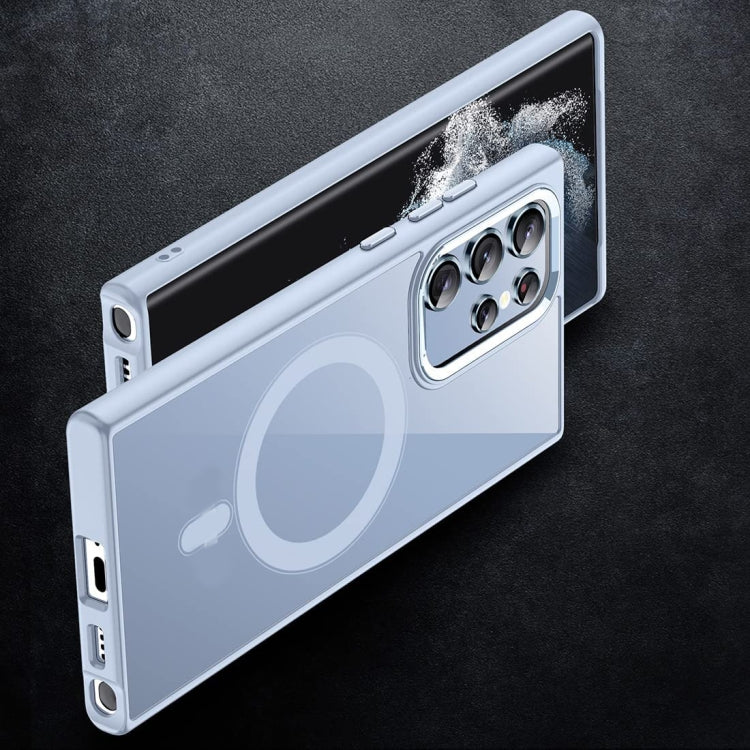 For Samsung Galaxy S22 Ultra Acrylic PC MagSafe Phone Case(Sierra Blue) - Galaxy S22 Ultra 5G Cases by PMC TechLife | Online Shopping South Africa | PMC TechLife