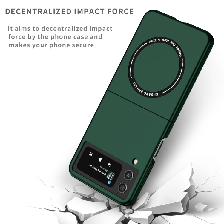 For Samsung Galaxy Z Flip4 Magsafe Magnetic Folding PC Phone Case(Green) - Galaxy Z Flip4 5G Cases by PMC TechLife | Online Shopping South Africa | PMC TechLife