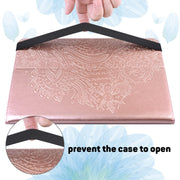 For Nokia T10 Peacock Embossed Pattern Leather Tablet Case(Gold)